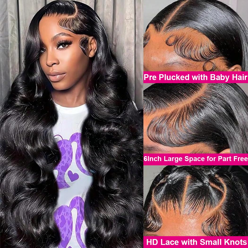 Yeelice Hair 30-inch lace front wig side part showing seamless skin blend