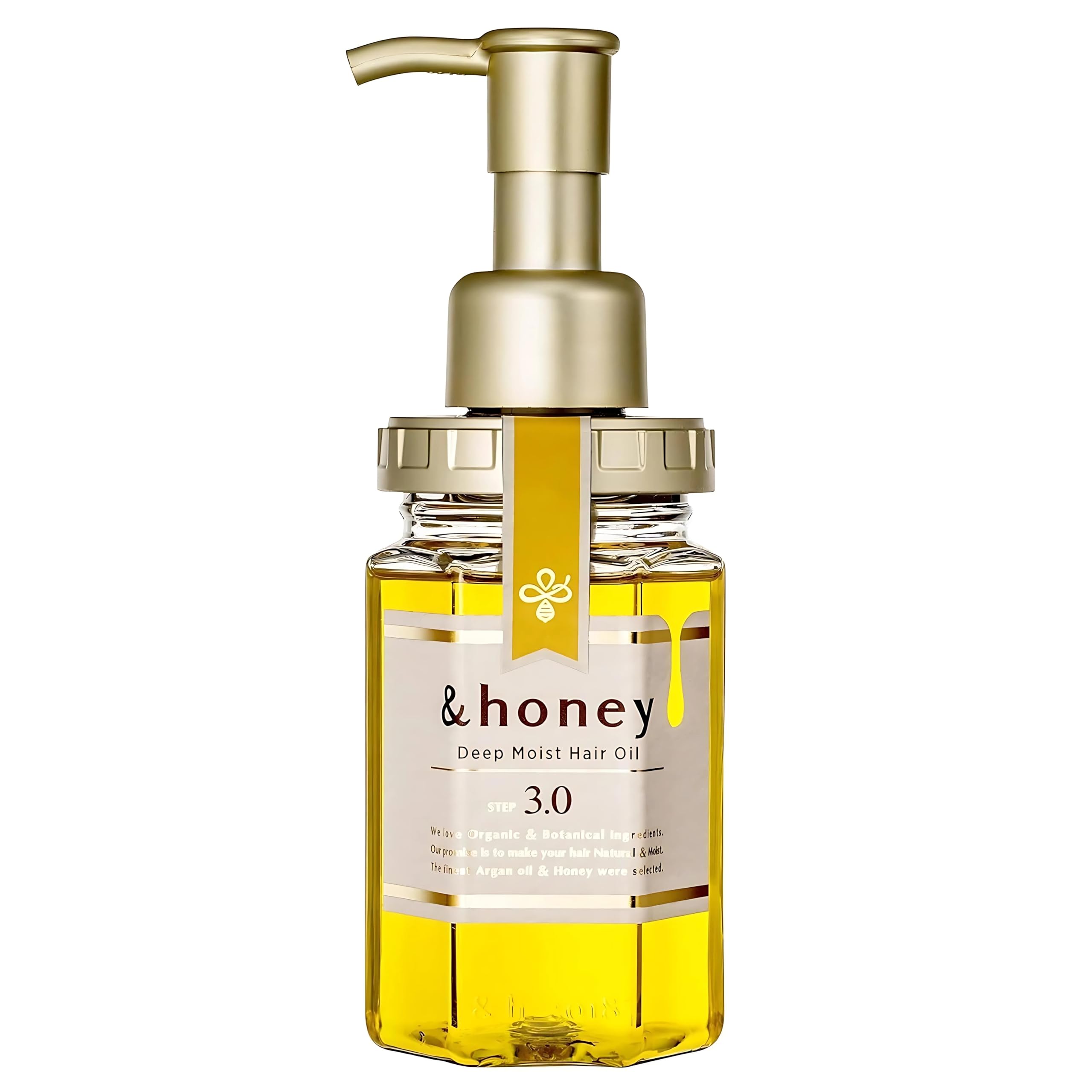 yeeyzzhoney Deep Moist Hair Oil Step3.0 bottle showcases hydrating formula for smoother hair.