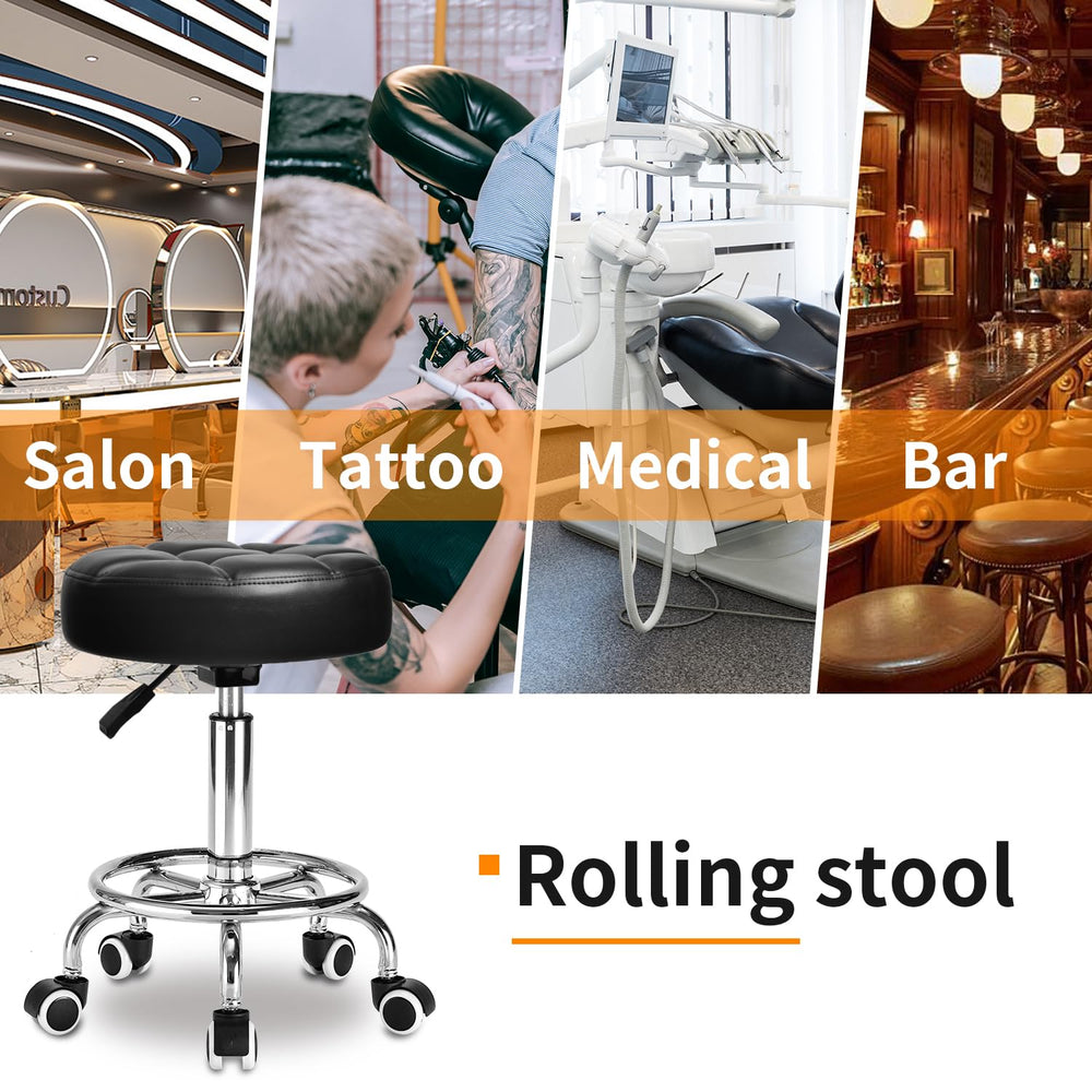 YEEZEE rolling stool assembly instructions illustrate quick five-minute setup