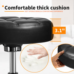 YEEZEE rolling stool chrome-base provides sturdy stability for daily use