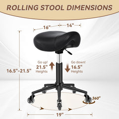 YEEZEE Saddle Stool adjustable height at a desk supports better posture.