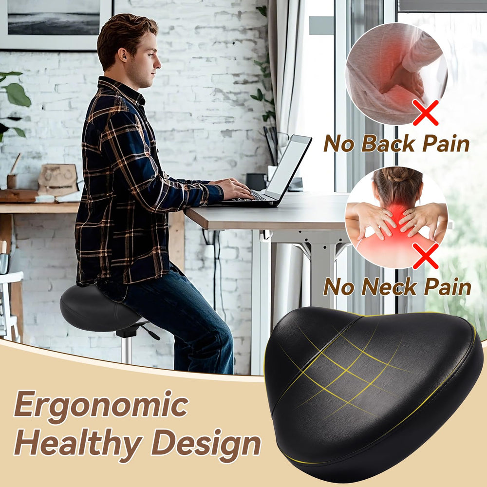 YEEZEE saddle stool base and wheels demonstrate stable and smooth mobility