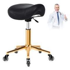 YEEZEE saddle stool wide seat front view boosts comfort for long sessions