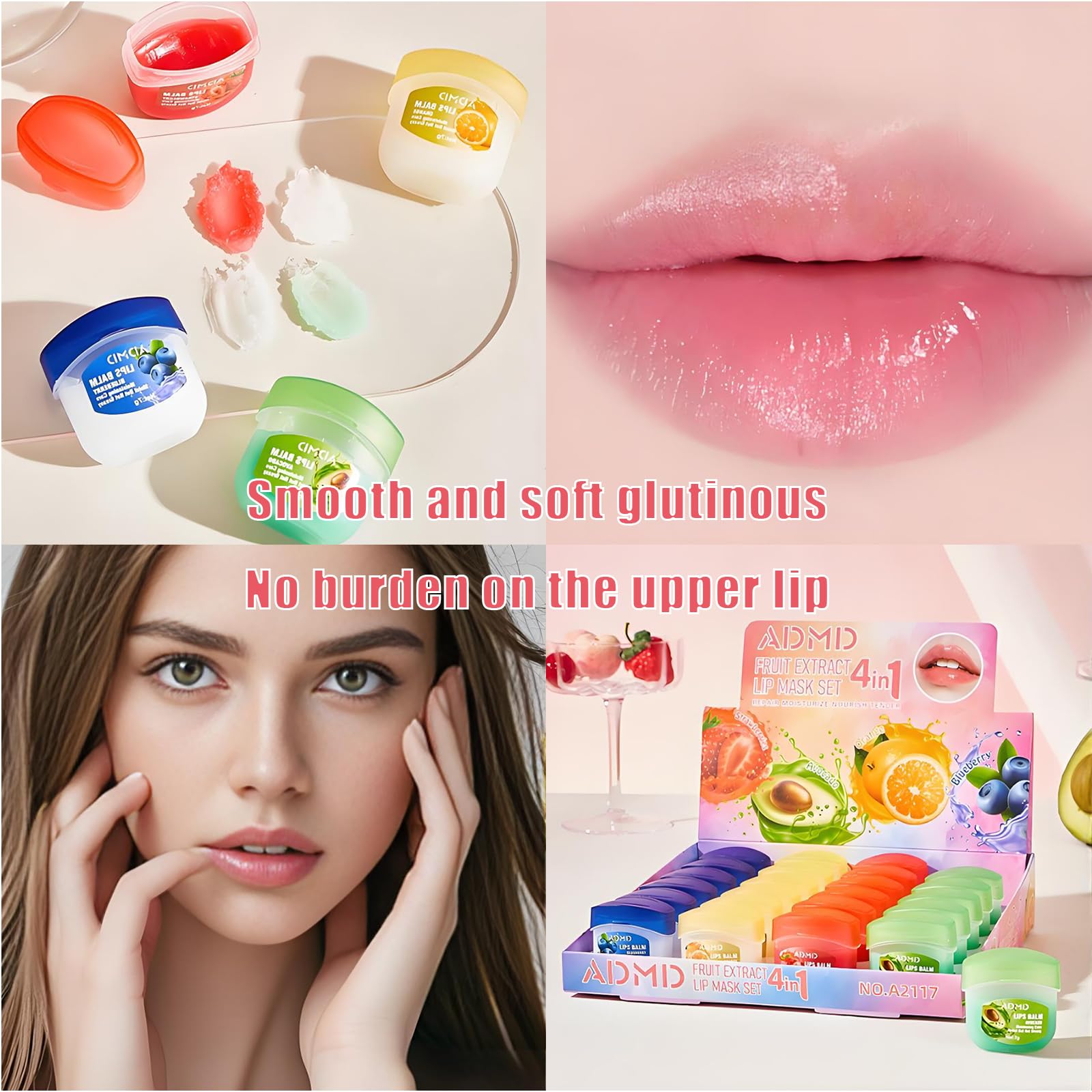 Yehenarn Lip Moisturizing Set strawberry flavor lip mask with soft shine