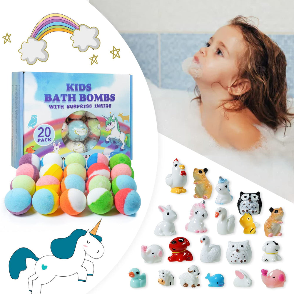Yekery bath bomb with animal toy inside sparks surprise discovery during bath