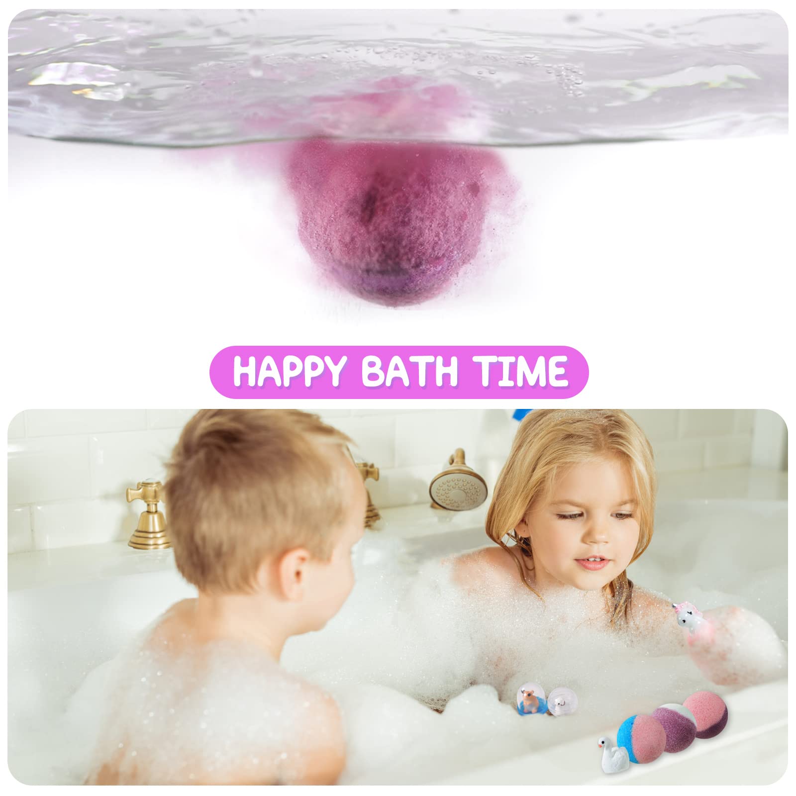 Gift-ready Yekery bath bomb set for kids' birthdays and celebrations