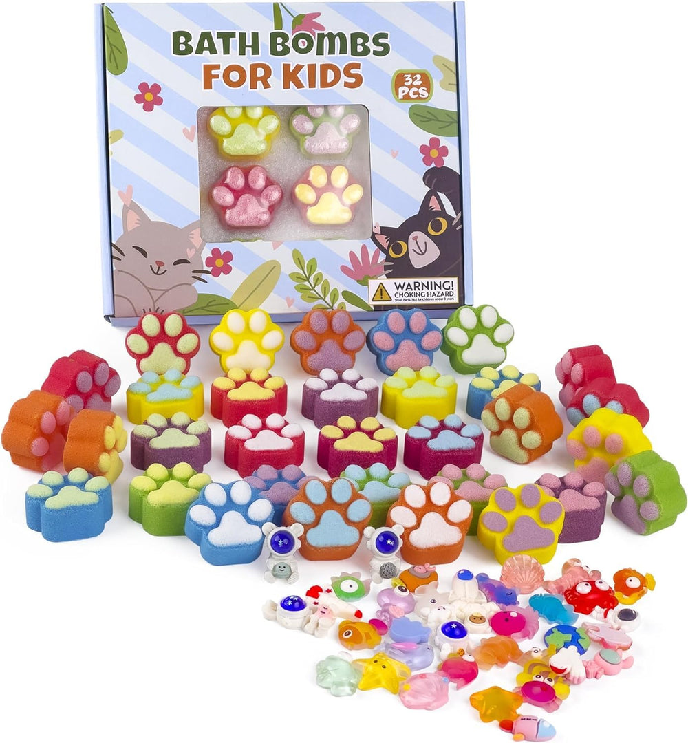 Yekery paw bath bombs packaging is gift-ready for kids