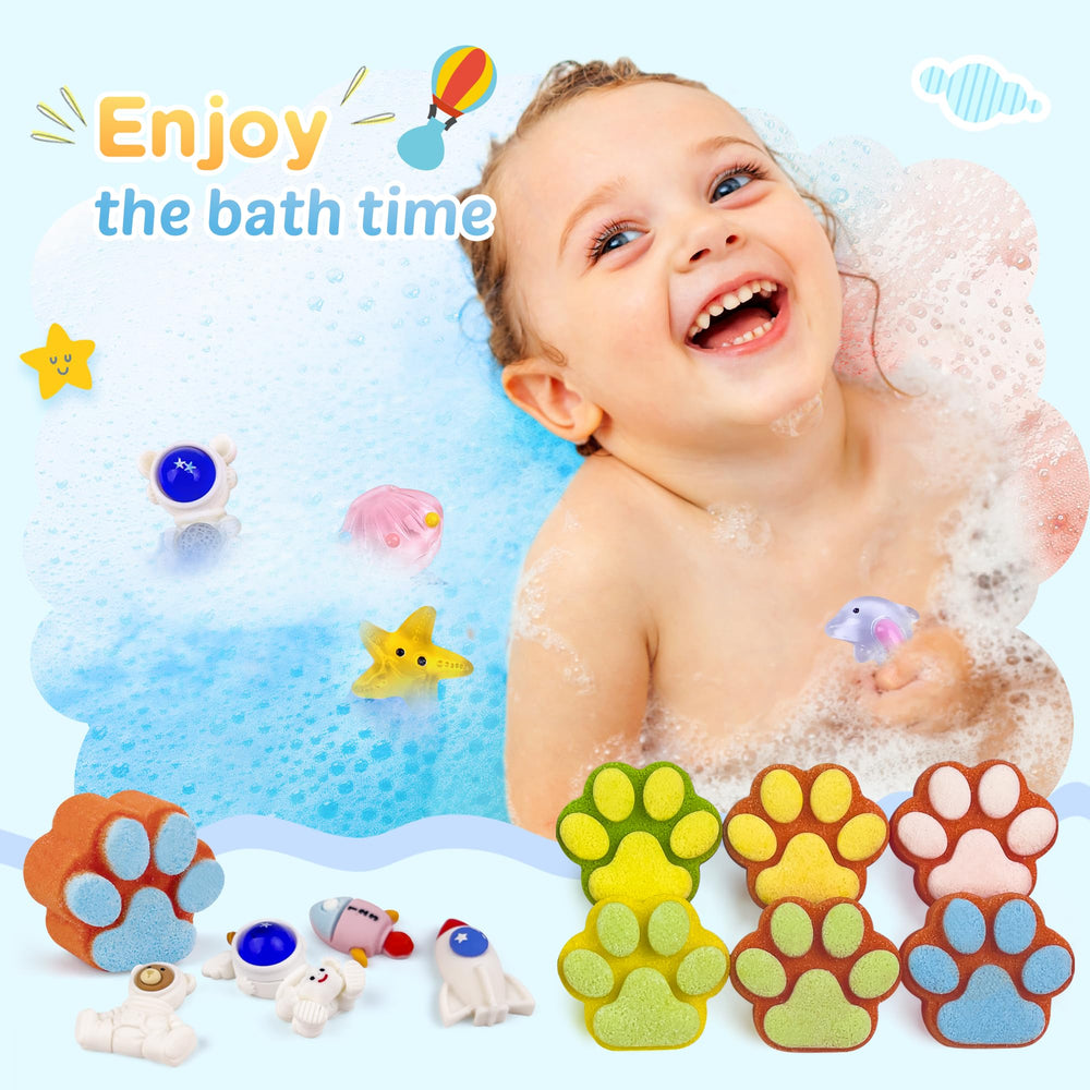 Yekery space planet toy emerges from a bath bomb fizz