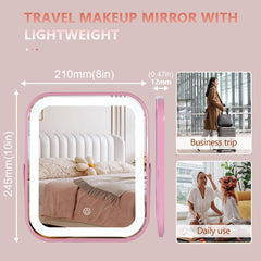 YEKKOPT dimmable LED mirror with touch control and three lighting modes