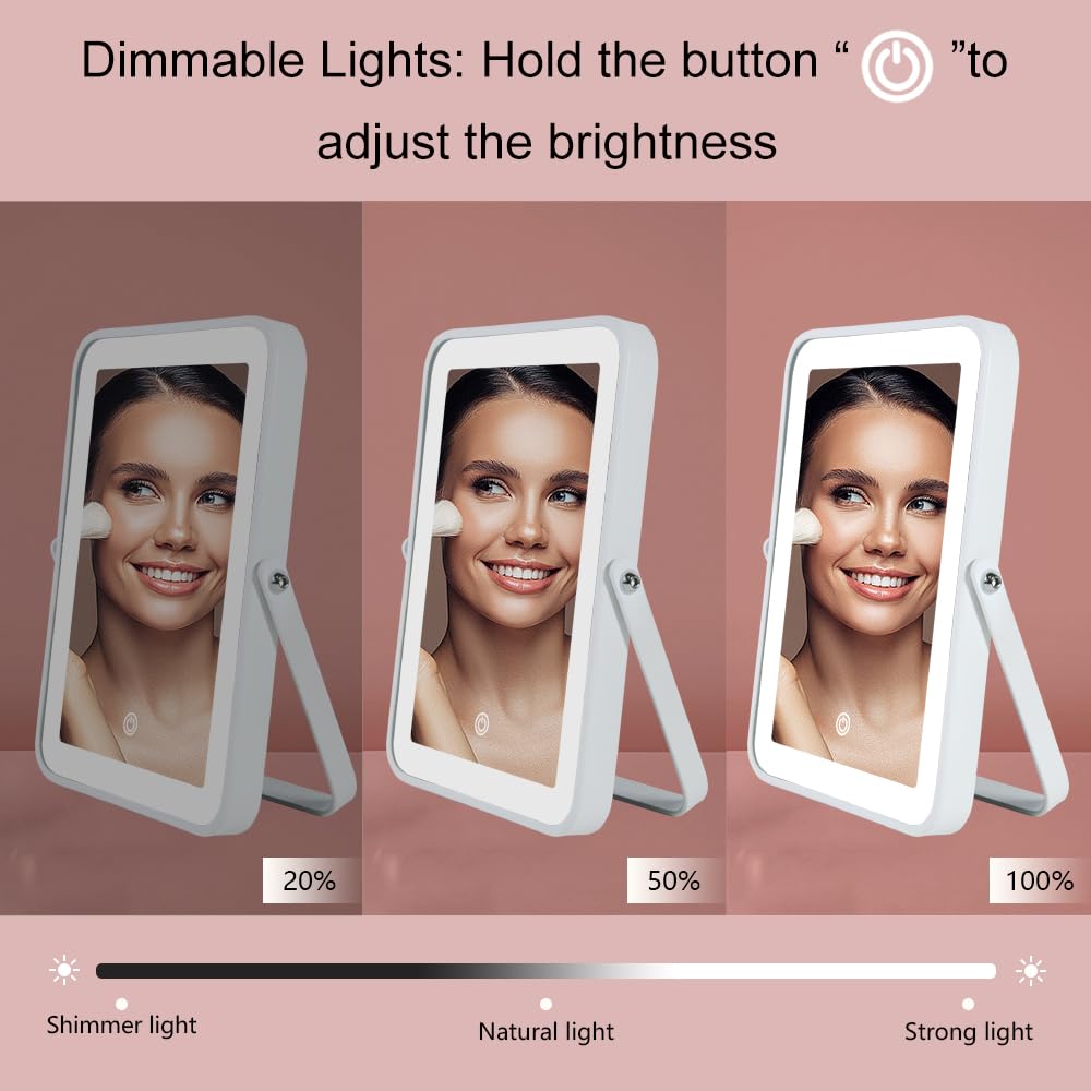 YEKKOPT portable travel-friendly mirror ideal for desks, dressers, hotels.