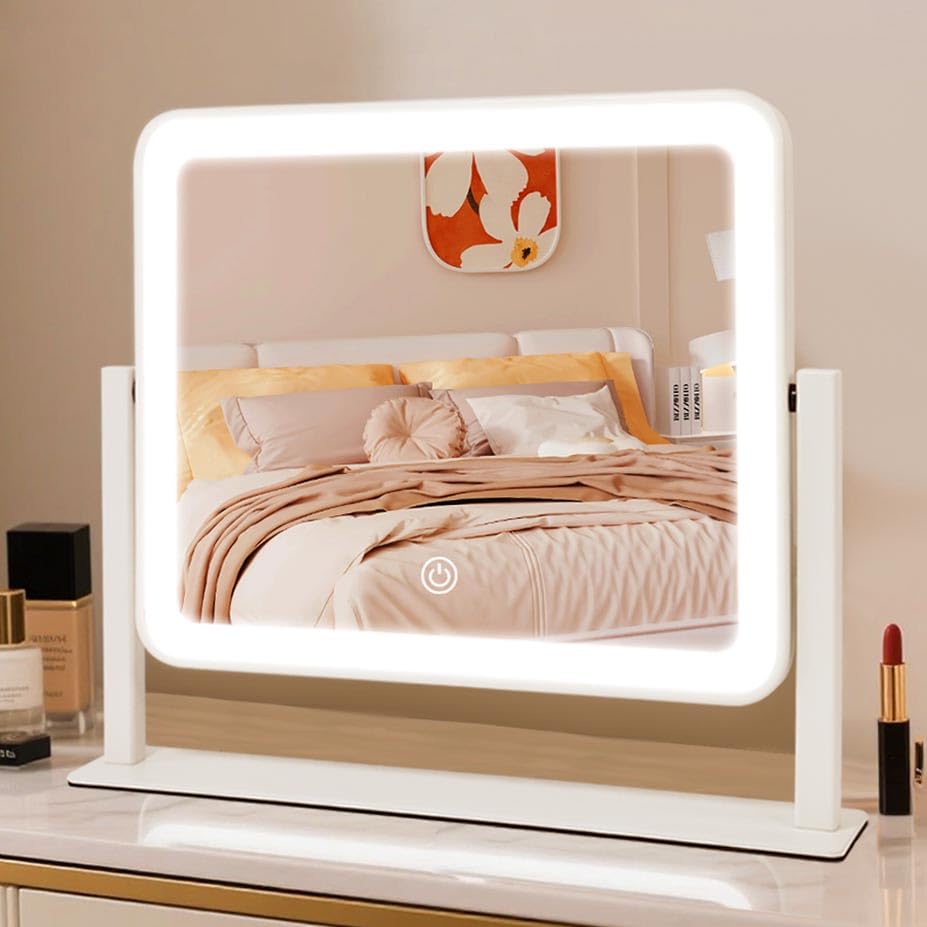 YEKKOPT rechargeable vanity mirror with lights delivers precise makeup lighting for flawless application.