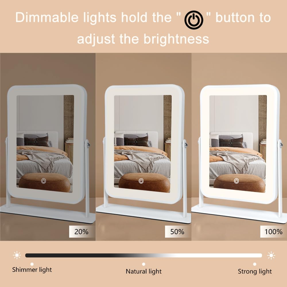 YEKKOPT USB-C rechargeable mirror powers on for cordless use anywhere