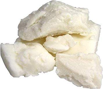 Yellow Brick Road Shea Butter in use for nourishing rough elbows and dry skin.