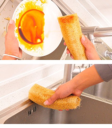 YEMTAL dish scrub loofah cleans without scratching dishes
