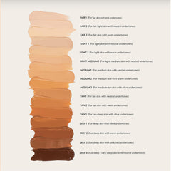 YENSA Serum Foundation Light Medium 1 on-face application — seamless blend for a flawless look.