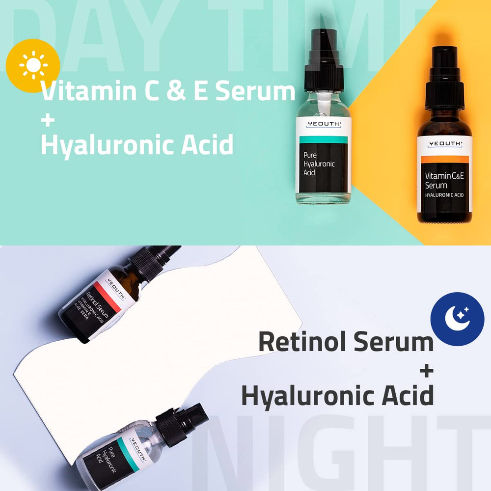 YEOUTH day serum application demonstrating brightening vitamin C use