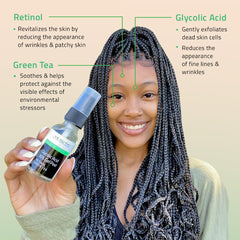 YEOUTH glycolic peel application on hand demonstrates an 8-minute facial treatment.