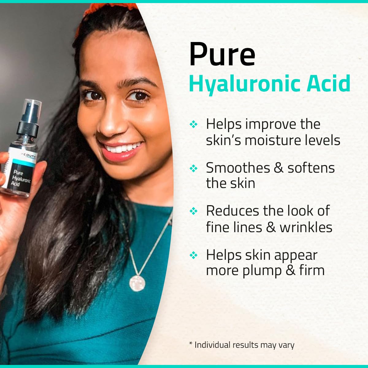 YEOUTH Pure Hyaluronic Acid Serum day-night routine image implies versatile skincare steps.