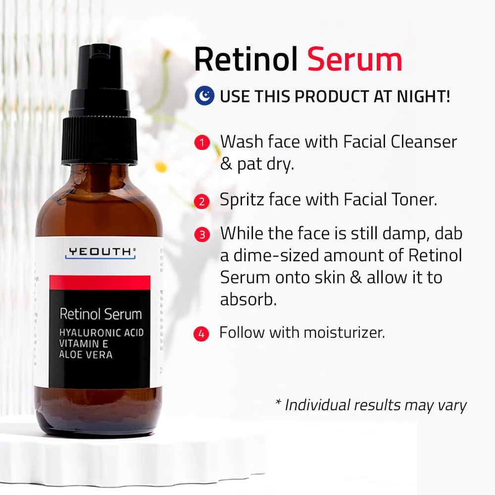 YEOUTH label emphasizes dermatologist testing and clean ingredients