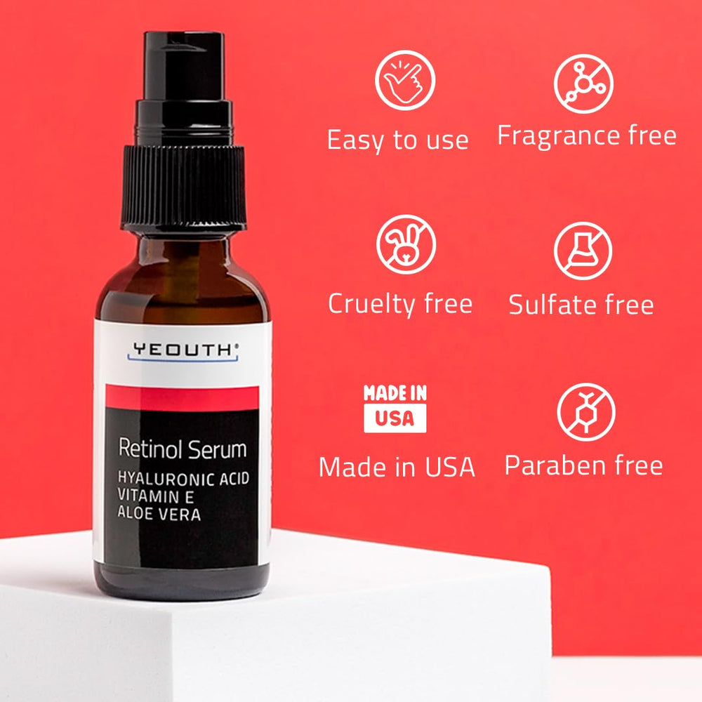 YEOUTH retinol serum fragrance free formula suitable for sensitive skin