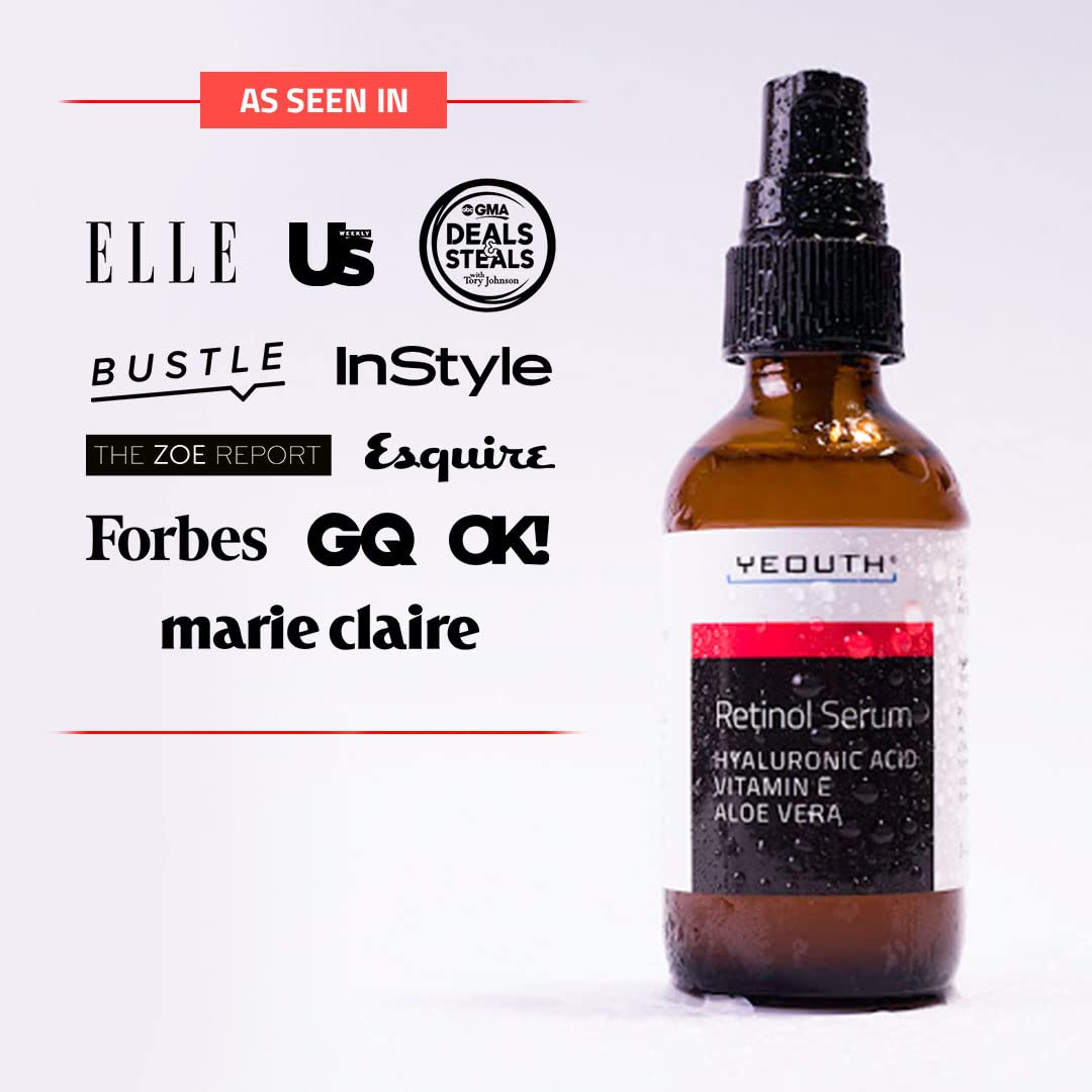 YEOUTH retinol serum with vitamin E and aloe vera promotes soothing nourishment