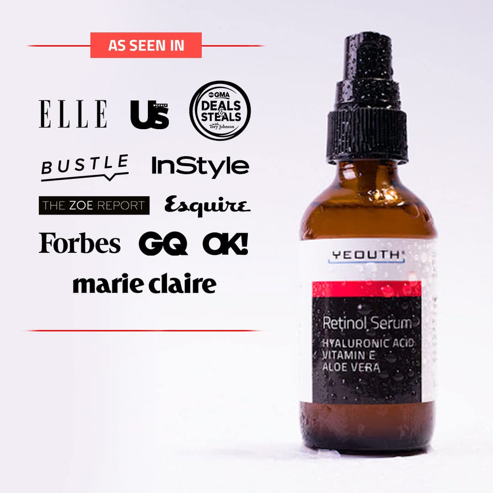 YEOUTH retinol serum with vitamin E and aloe vera promotes soothing nourishment