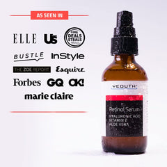YEOUTH retinol serum with vitamin E and aloe vera promotes soothing nourishment