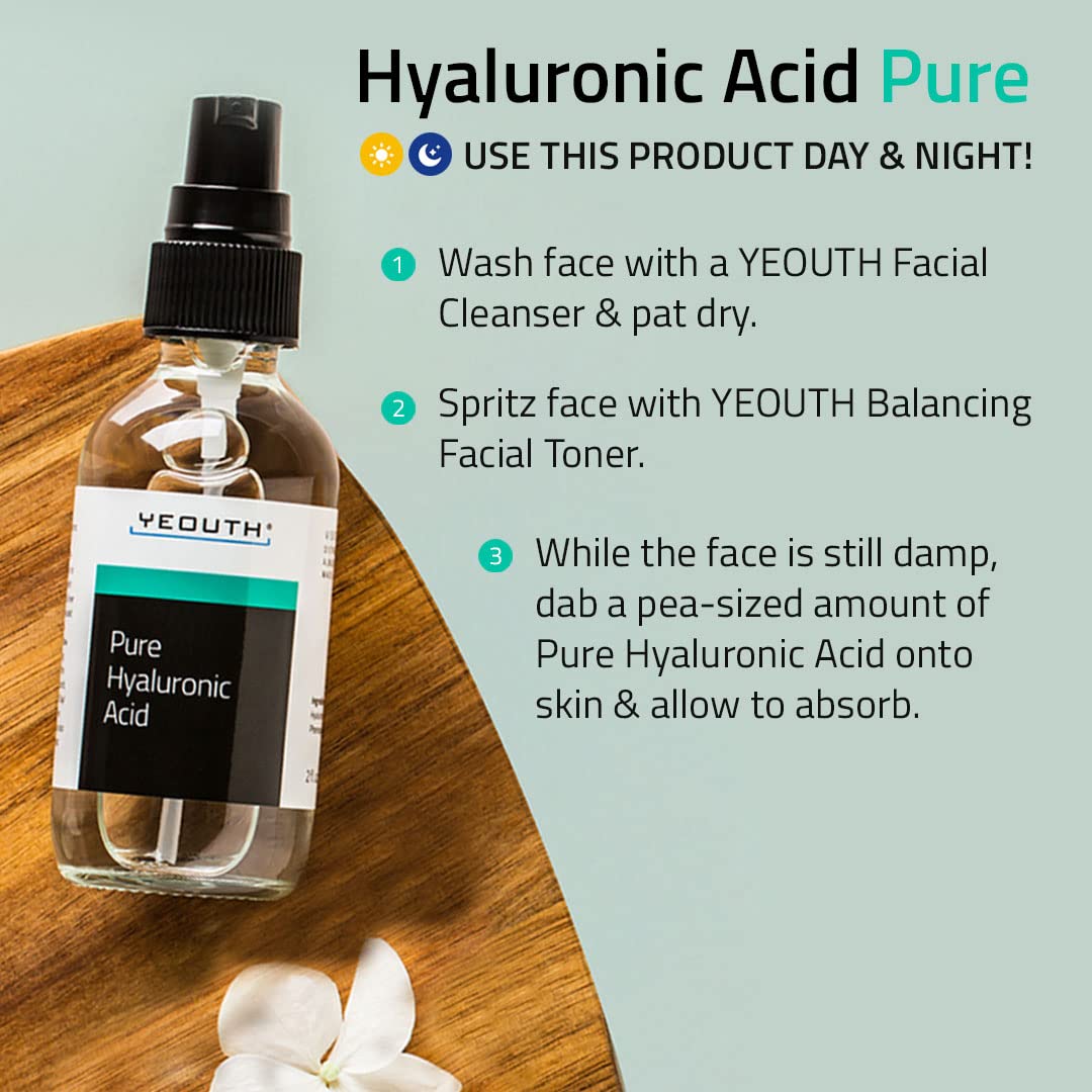 YEOUTH serum being absorbed for a hydrated, supple complexion.