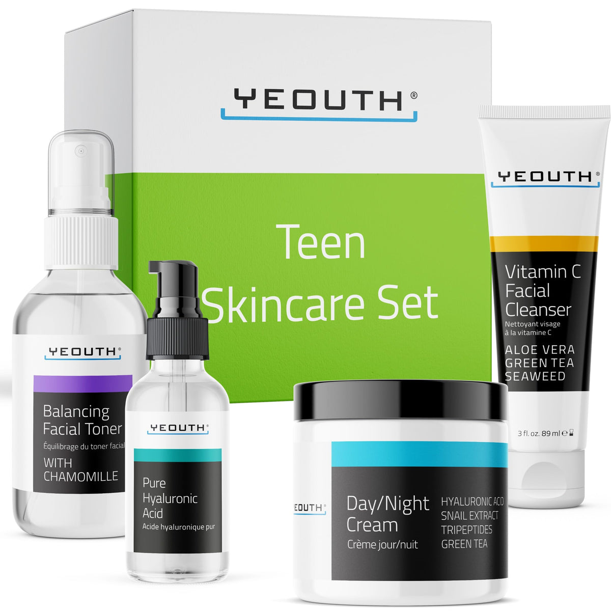 YEOUTH hyaluronic serum bottle pump for teen hydration