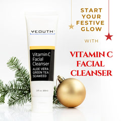YEOUTH Vitamin C Cleanser texture close-up showing a gentle, hydrating lather.