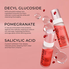 Yepoda Bubble Double pomegranate extract focus illustrates refined pores and balanced skin appearance.