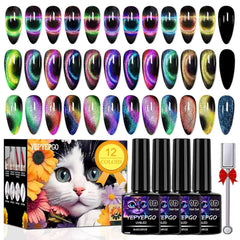 YEPYEPGO 9D cat-eye gel set packaging ready for professional salon use