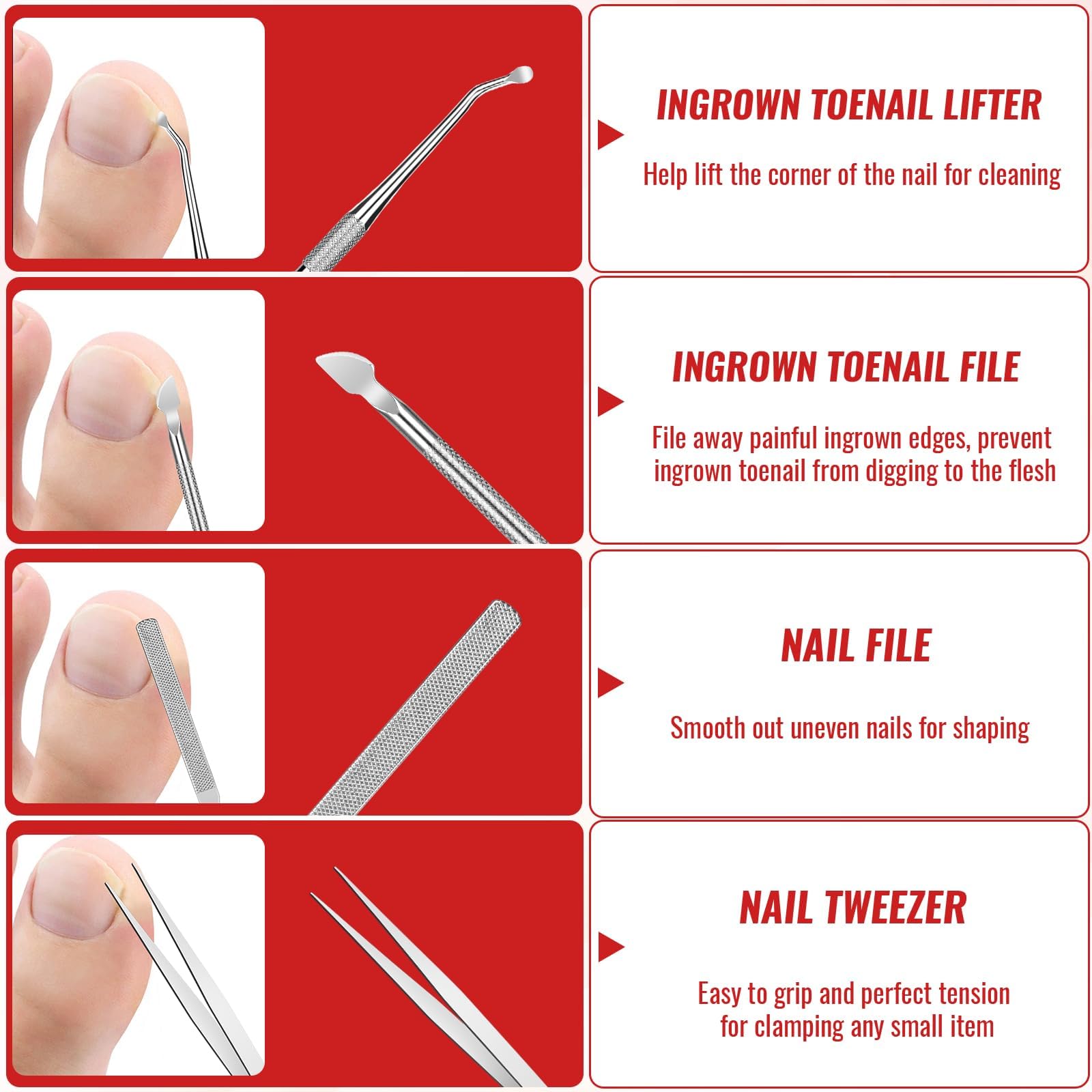 YEQOIZ nail file lifter tools set for easy home maintenance