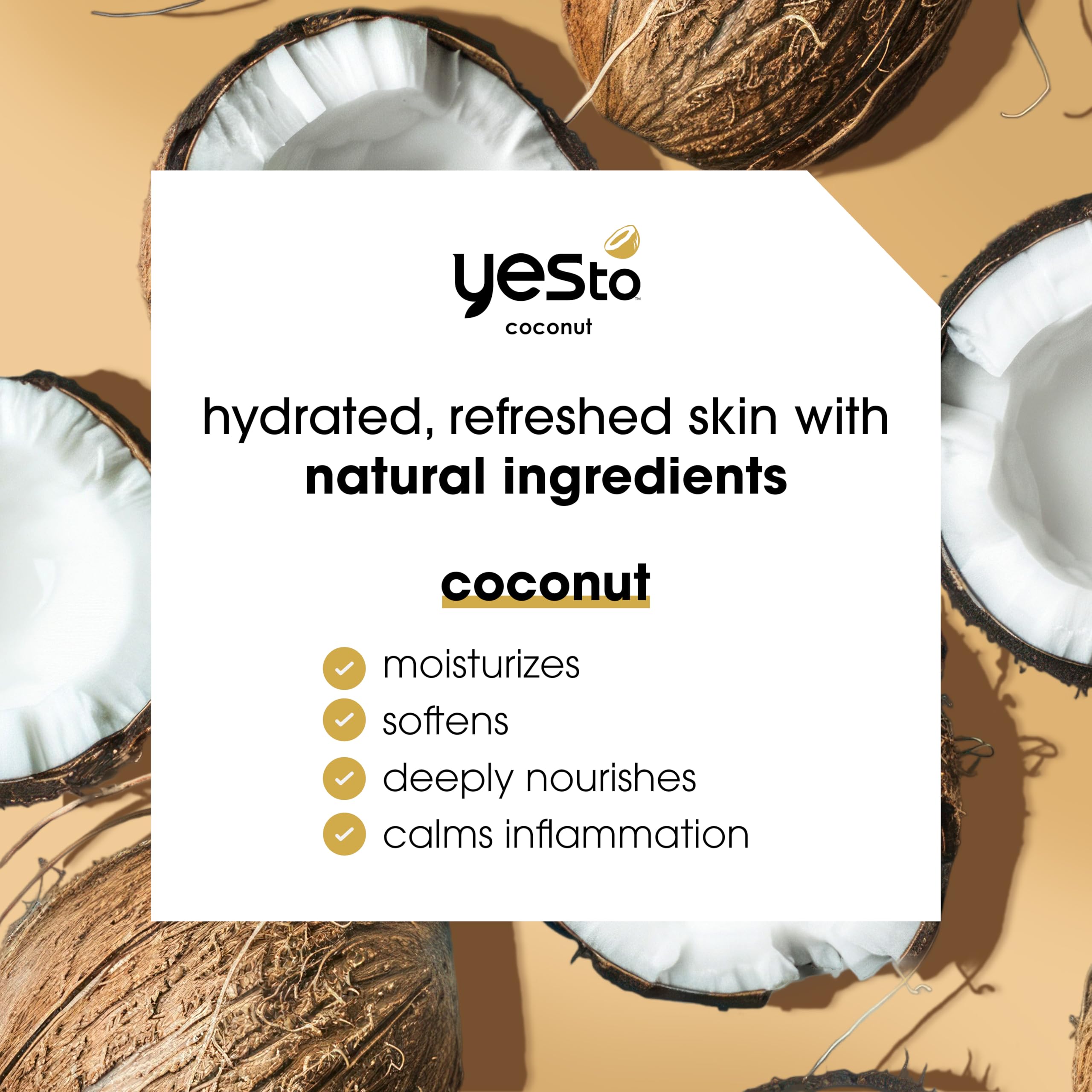 Yes To Coconut cleansing wipe on-the-go use for quick makeup removal and refreshment