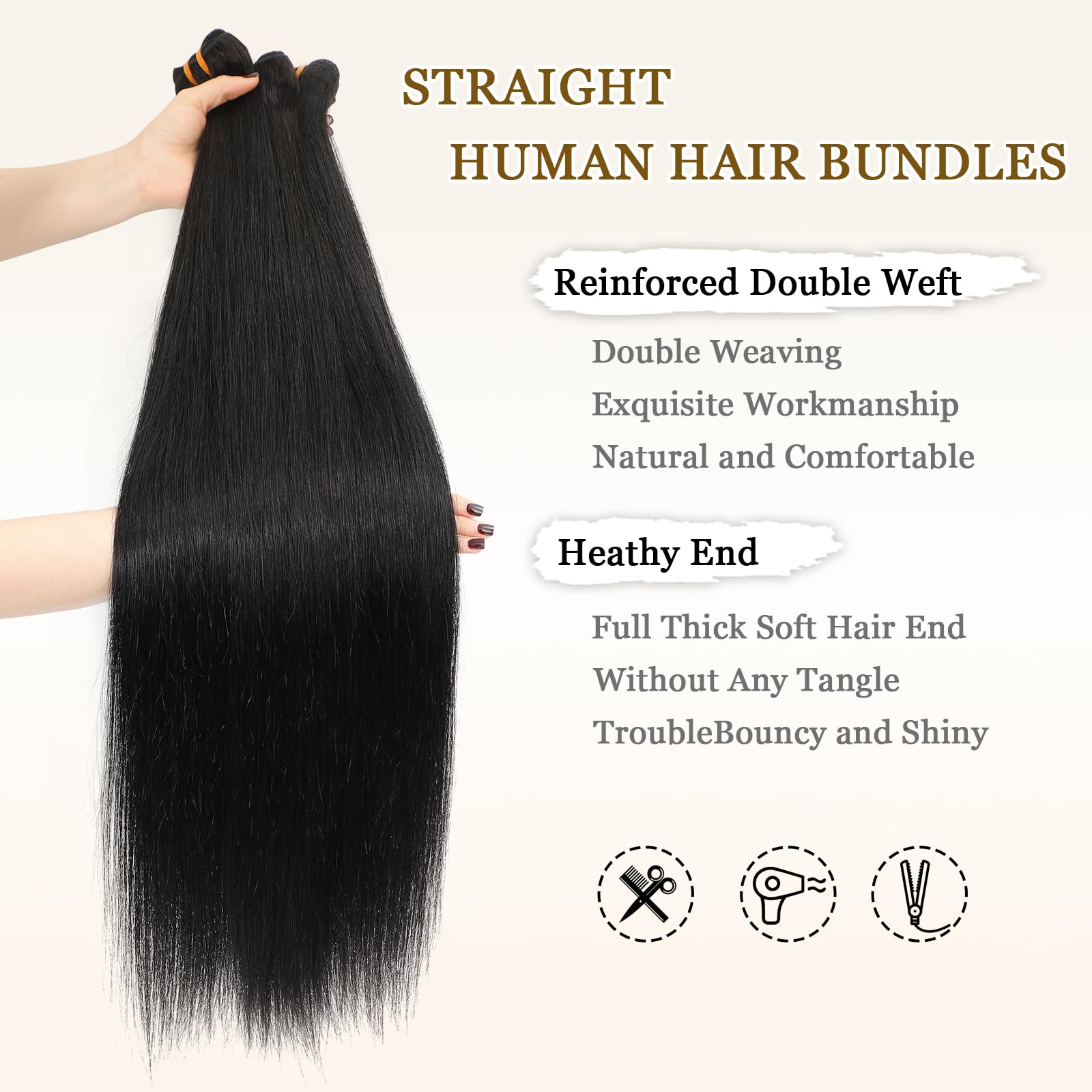 YesBase natural black color blends easily with real hair for a seamless look.
