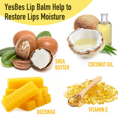 YesBes grape lip balm product shot showcasing rich color and nourishing feel.