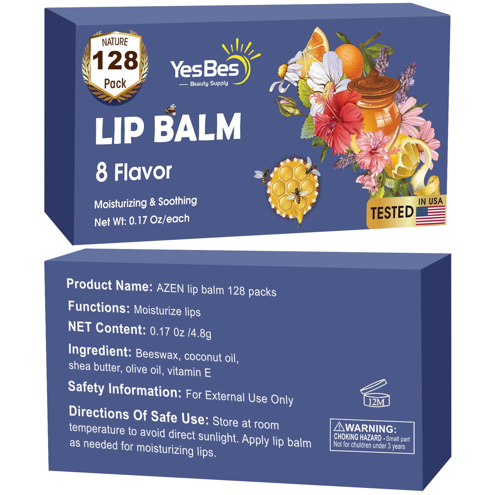 YesBes strawberry lip balm bundle highlighting colorful packaging and everyday hydration.