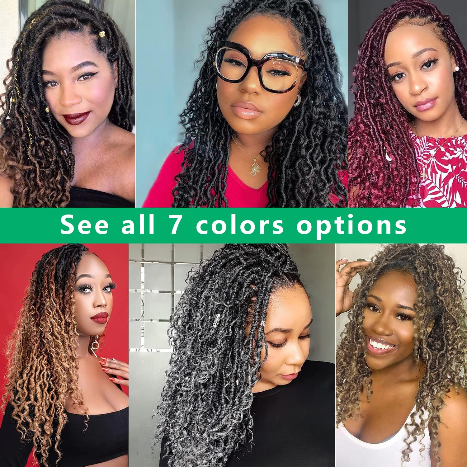 YESEGO gray and brown tones blend for modern easy to style faux locs.