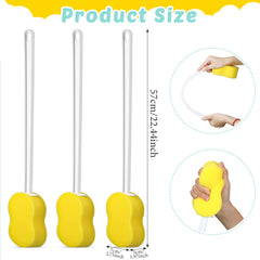 Yetene back scrubber with 8-shape design improves grip and shared use