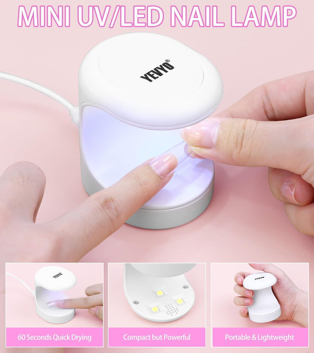 YEVYO acrylic nail brush for precise, controlled application.