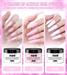 YEVYO glitter powder included for vibrant DIY nail art