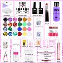 YEVYO acrylic nail kit UV light for fast curing at home