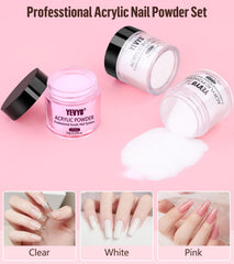 YEVYO glitter powder colors provide customizable nail designs and sparkle.
