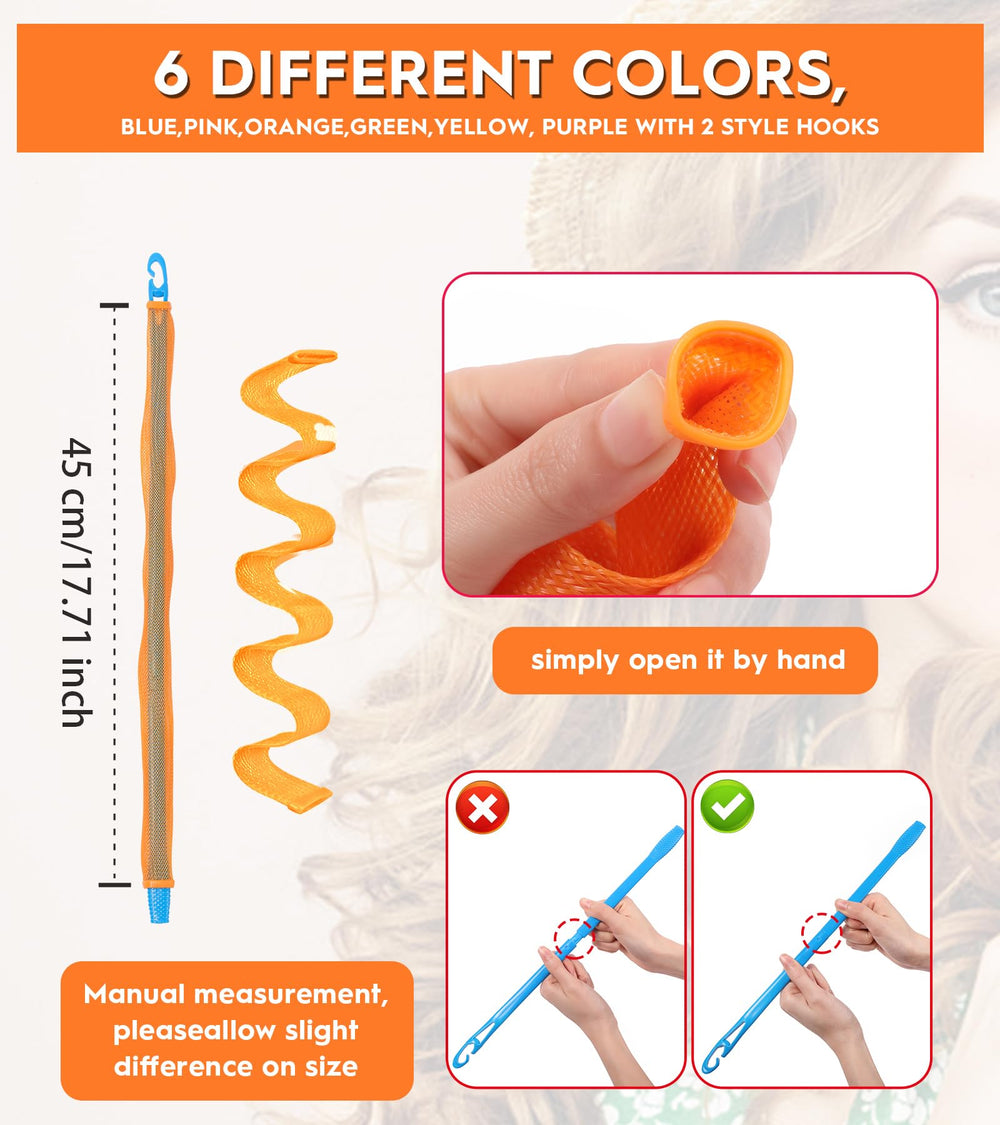YEVYO heatless curlers styling hooks enabling easy hair threading