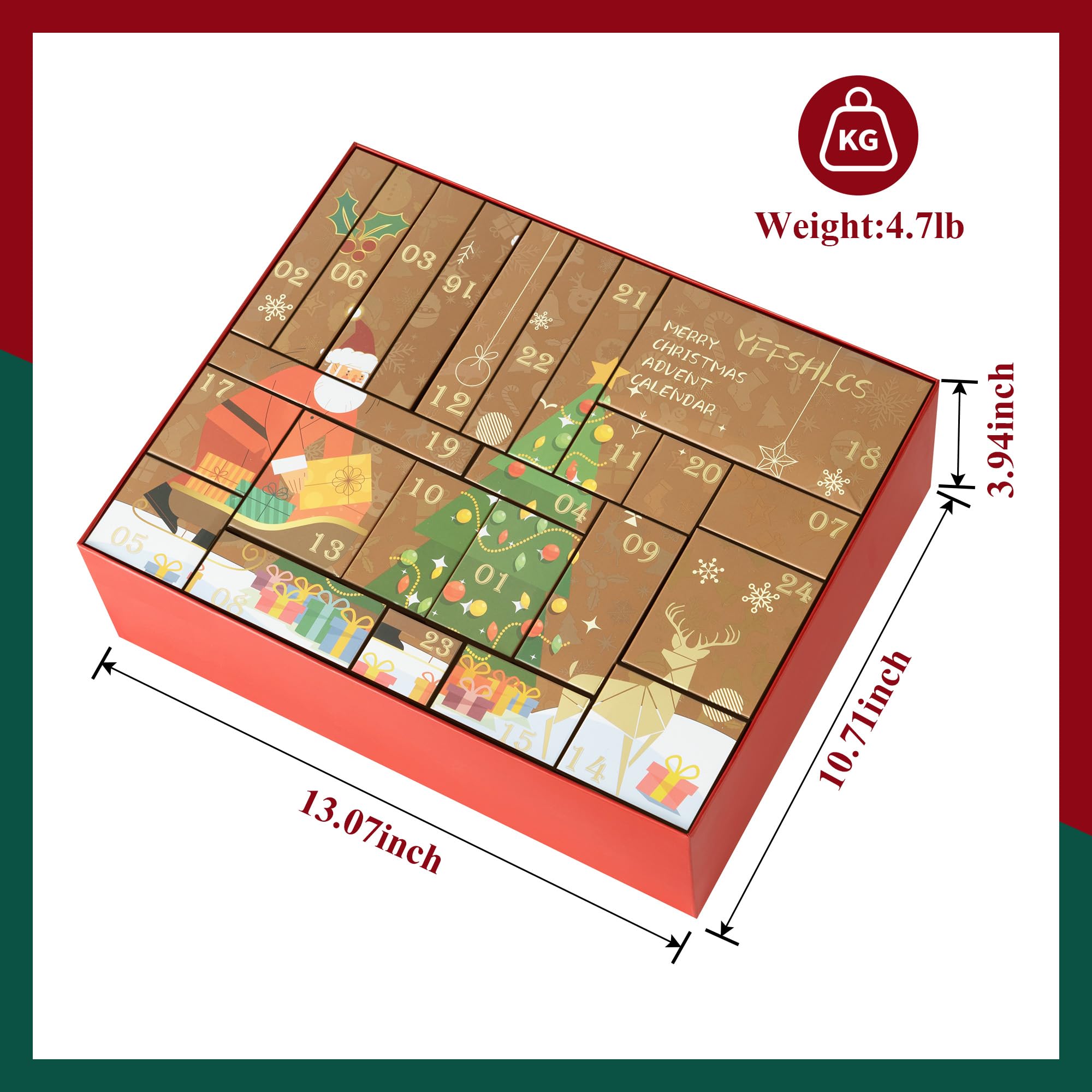 YFFSHLCS Advent Calendar 2025 skincare tools including jade roller for at-home spa