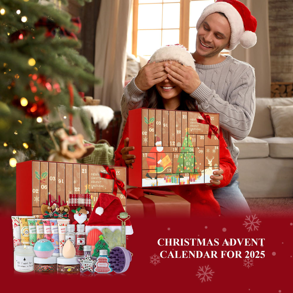 YFFSHLCS Advent Calendar 2025 socks and pink bracelet gift set
