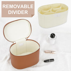YFGBCX compact cosmetic bag measures 7.87x5.91x5.51 inches for travel items.