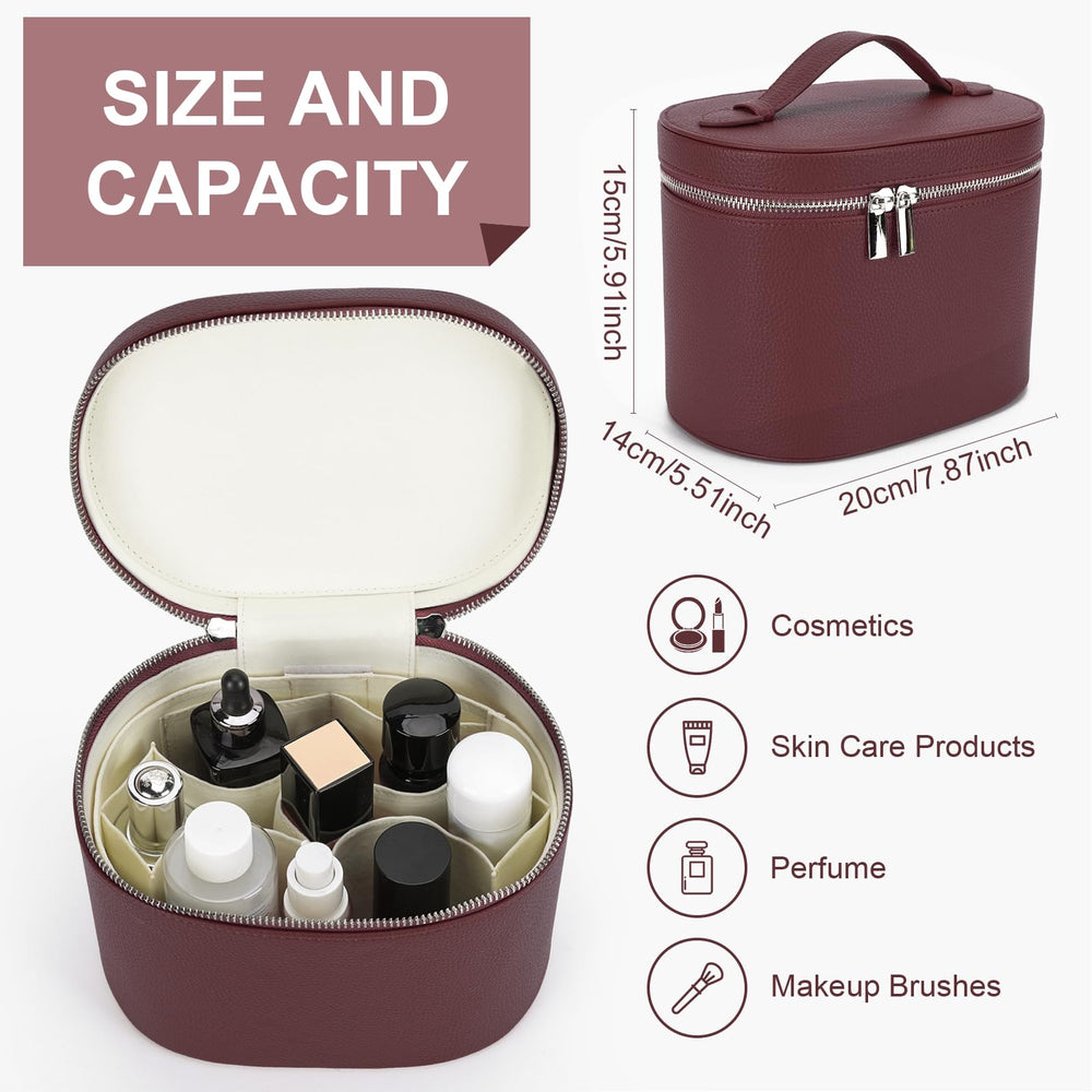 YFGBCX makeup bag interior layout with organized compartments