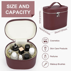 YFGBCX makeup bag interior layout with organized compartments