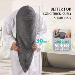 YFONG anti-frizz towel minimizes friction for smoother, gentler drying.